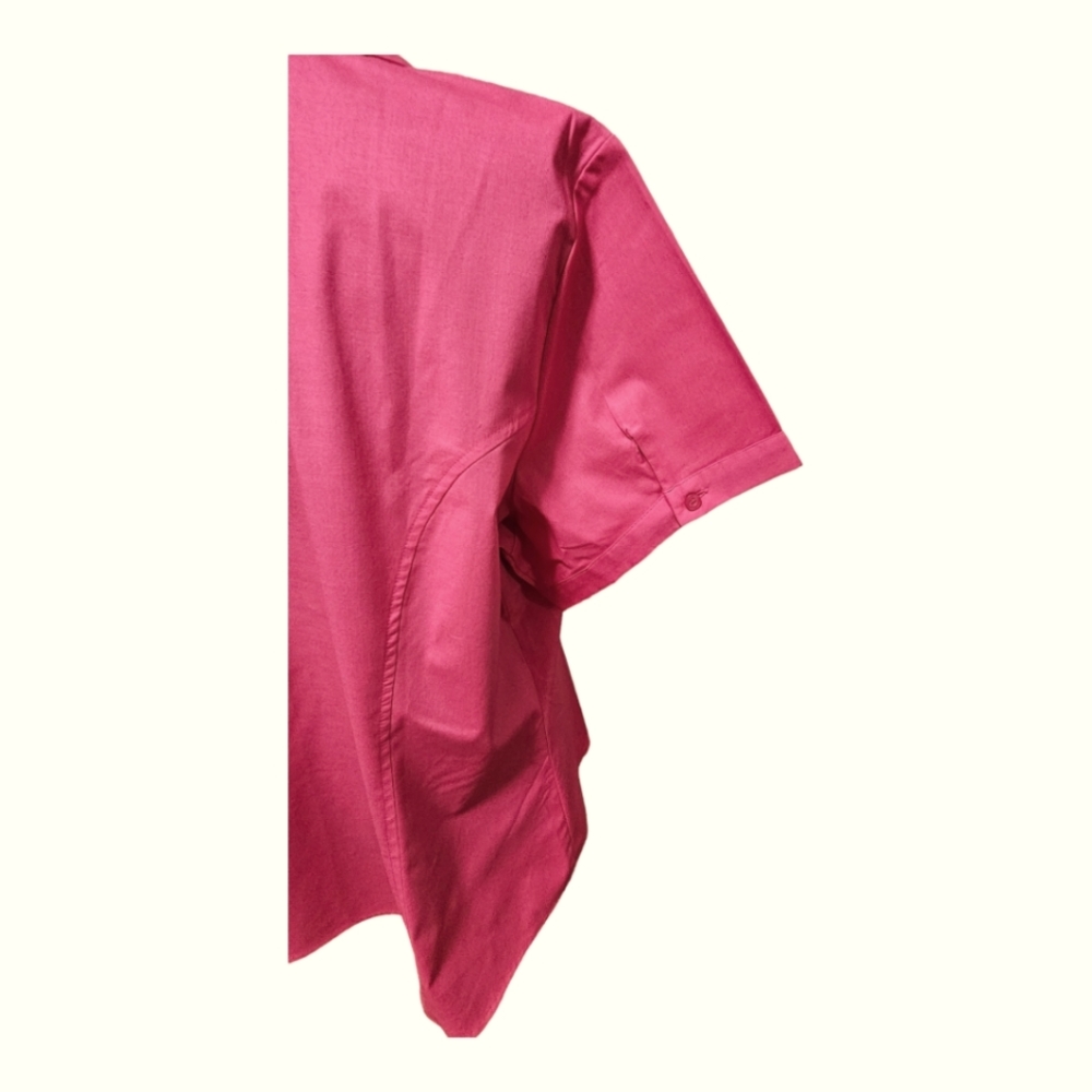RIDERS by LEE Women's Wrinkle Resistant Button-Down Shirt with Collar Pink L - Picture 3 of 7